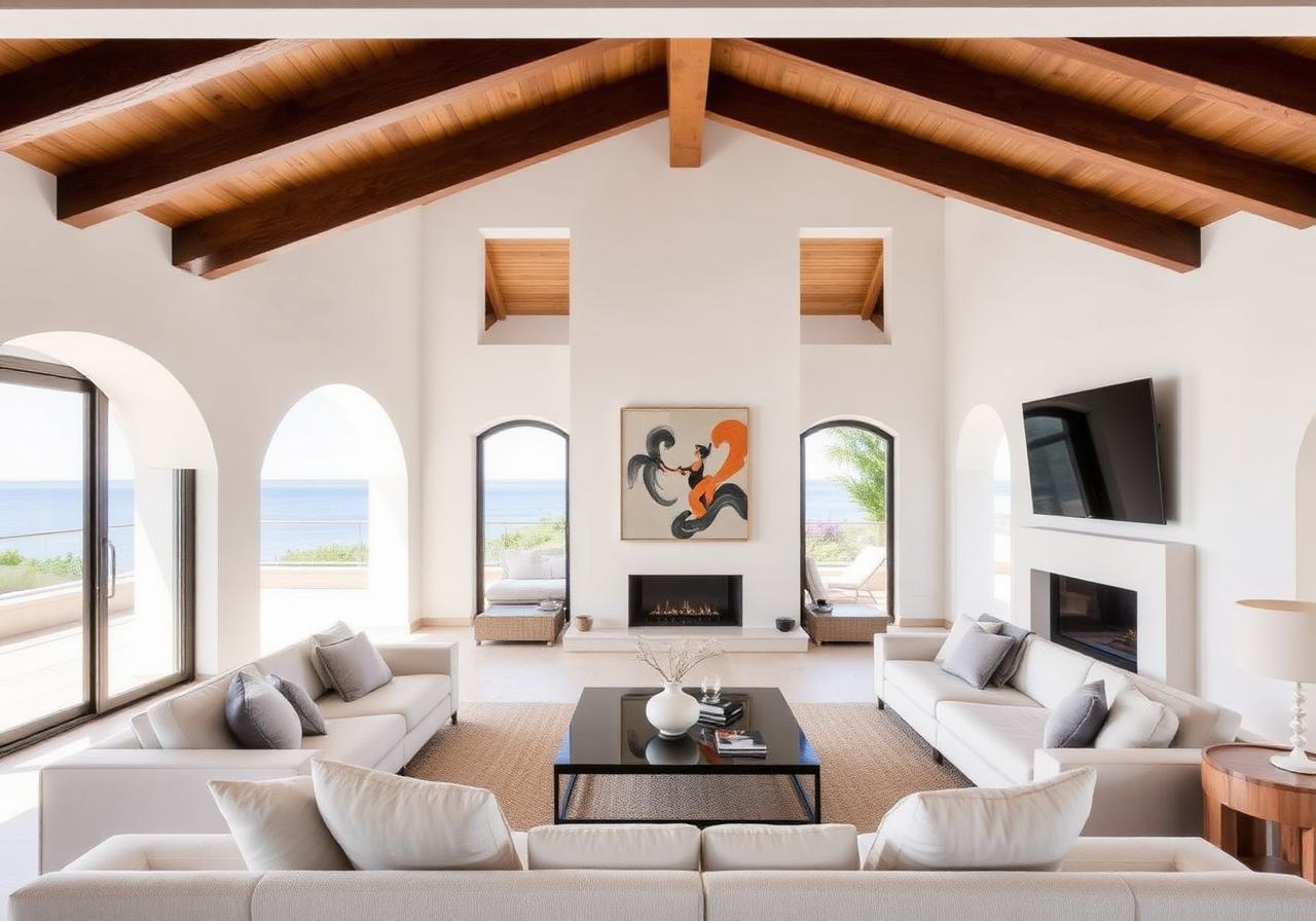 Salón con vista al mar