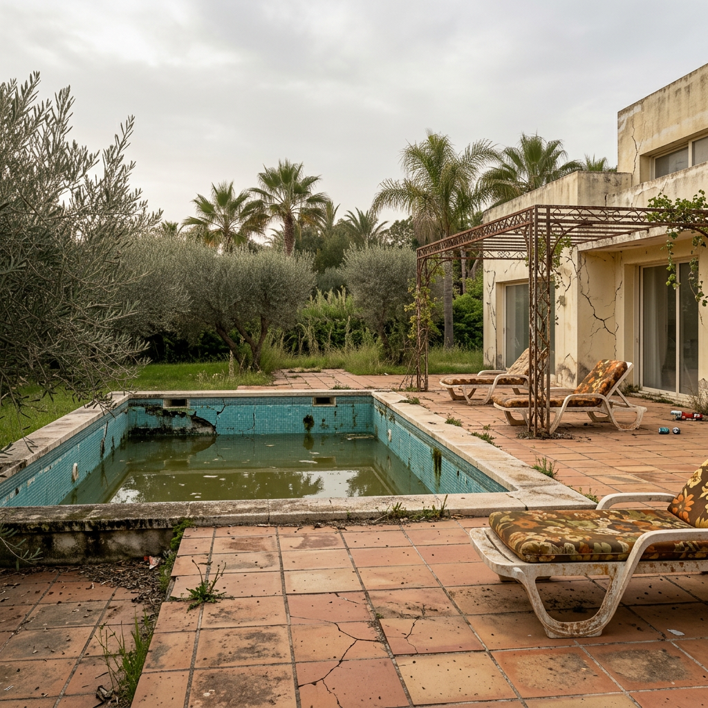 Piscina & Terraza — antes